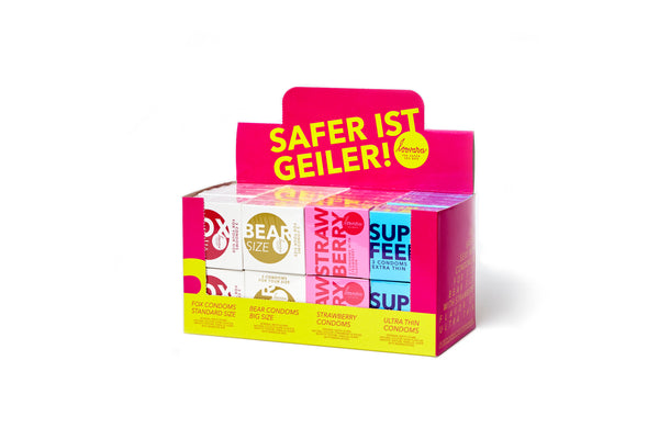 Safer ist geiler Box Kondome in praktischer Pocket Verpackung
